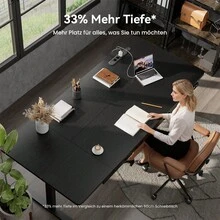 HLONONE Home Office Desks - màu đen - Xem 2