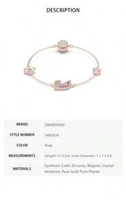 Swarovski 施华洛世奇天鹅撞色女士手链 5485876 - 5485876 粉紅色 - 查看 5