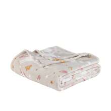 VelvetLoft Printed Flannel Blanket Soft Lightweight Cozy Throw With Cute Unicorn Pattern For Home Sofa Bed - Light Grey - View 4