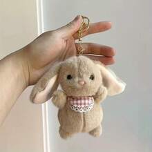 PlushFable 13cm/5.12in  Bunny Keychain Plush Christmas Stocking Stuffer Soft Keyring Toy For Girls Anxiety Relief Cute Bag Charm Gift,Valentine's Day,Stuffed Animal,Toys - Trắng - (1 cái) bao gồm một móc khóa - Xem 6