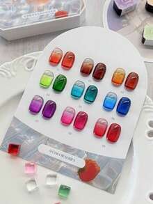 Miss Leia 1-9 15ml Spring/Summer Nails Ice Clear Candy Glaze Gel Nail Polish New Whitening Jelly Dopamine Rainbow Nail Polish Series Overlayable Crystal Cat's Eye Popular Color Gel Varnish Beginner Nail Art UV LED Curing Soakable Semi-Permanent Suitable For Beauty Salon Nail Salon Set DIY Home Holiday Women's Gift Nail Art Design Suitable For All Seasons - 彩色 - 查看 3