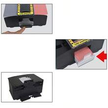 4 Decks Automatic Card Shuffler USB/Battery Powered Electric Shuffling Machine - Black - View 5