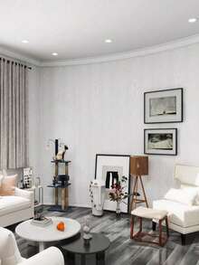 1 Roll White Wood Grain Self-Adhesive Wallpaper, Waterproof Removable PVC Wallpaper, Suitable For Kitchen, Bedroom, Living Room, Cabinets, Wooden Doors, Tabletops, Home Decor And Furniture Renovation, Easy To Peel And Stick, Birthday/Graduation Gift, Room Decor, Wall Decor, Bathroom Decor, Bedroom Decor, Room Decor Supplies, Living Room Decor, Home Decor, Living Room Wall Art Wallpaper, Wall Stickers, Wall Decals - White - View 5