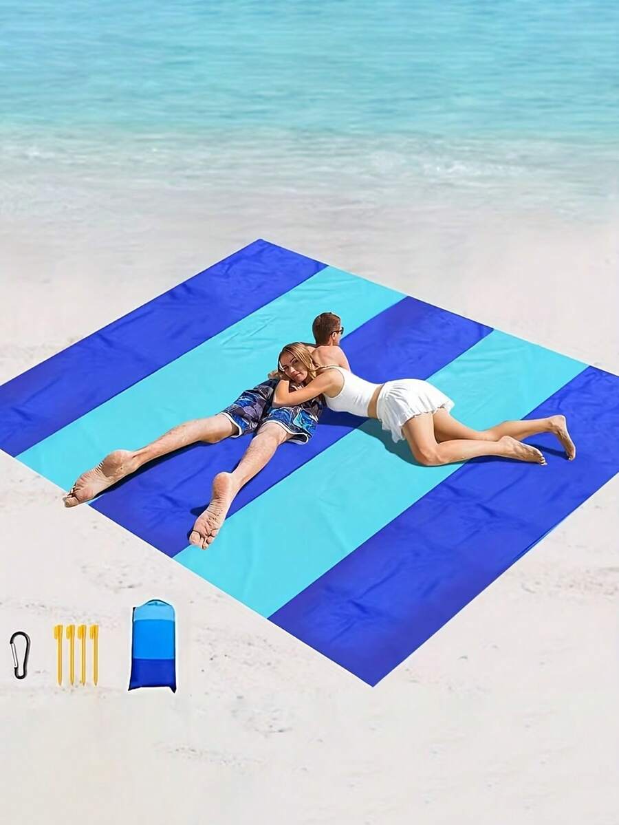 Extra Large Lightweight Anti-Sand Beach Blanket, Suitable For Beach, Travel, Camping And Hiking, Ideal Gift For New Year, Valentine's Day, Back To School Season And Easter, Camping Equipment, Camping Essentials - Multicolor - View 1