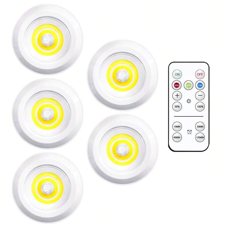 6-Piece/5-Piece/3piece/1-Piece Set Warm Color LED Battery Powered Wireless Night Light Stick Remote Control Mode Press Control Desk Lamp Wall Mounted Push Rod Lamp Suitable For Wardrobe, Cabinet, Countertop Or Tool Room Wireless Touch Light - CS-gY-81 - View 1