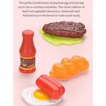 一套儿童逼真厨房厨具玩具套装，煎锅烹饪玩具，厨房礼物 - 遊戲屋煎鍋套裝 - 查看 7