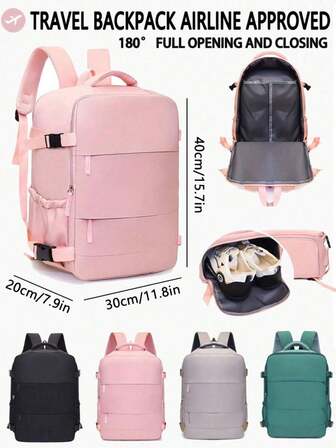 Women's Backpack, Women's Large Capacity Travel Backpack, Commuting And Class Backpack, Fashionable Computer Bag, Short Distance Business Travel Luggage Bag,Travel Backpack Airline Approved Suitable For Ryanair,Wizz Air