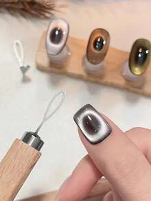 Beautizon Nailartlab 4pcs Nail Art Cat Eye Magnet Set Multi-Functional Fancy Cat Eye Gel Magnet Tool Wooden Handle Magnet Pen Cross-Border - Multicolor - View 7