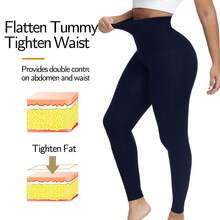 High Waist Anti Cellulite Slimming Premium Shapewear Tummy Control Shaping Leggings Body Shaper Pants Yoga - 藏蓝色 - 查看 6