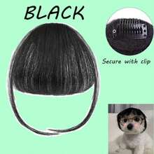 1件装夹式猫咪假发 - 柔软的聚酯纤维宠物配饰，易于使用且舒适，是打造时尚猫咪造型、参加派对和拍照娱乐的完美之选，派对必备单品，趣味十足的设计，专为角色扮演爱好者打造。 - 黑色 - 查看 4