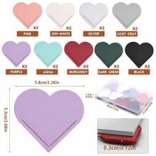 18 Pcs Leather Heart Bookmarks, Cute Heart Bookmark Corner, Bookmarks For Women, Book Marks For Teachers Students Schoolsss Office Home Supplies - 18 chiếc (Trái tim bằng da) - Xem 3