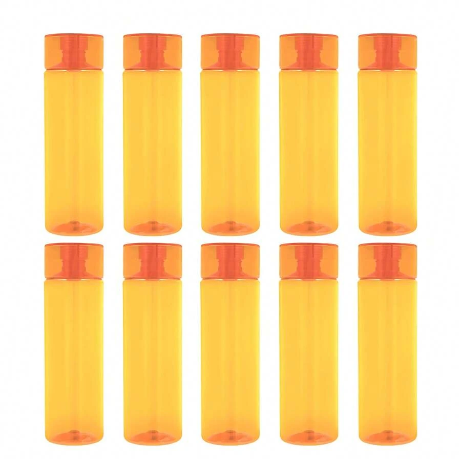 PromoClick Paquete de 10 Cilindros de Plástico con Tapa Enroscable y Cuerpo de Color - Naranja - Ver 1
