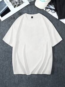 Unisex Casual Short Sleeve T-Shirt "Today's Motivation Ends" Design Summer Black Print Top Loose Fit Casual - trắng - Xem 2