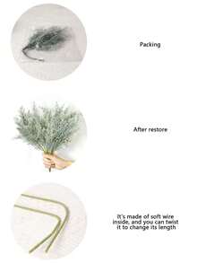 1pc 3pcs 40cm Plastic Artificial Fir Tree, Minimalist Artificial Flower, Home Decor, Wedding Ceremony, Holiday Party, Outdoor Event, Christmas Decoration - Gray-green - View 7
