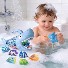 Juguete de baño 6 en 1 para pescar tiburones: la mejor diversión en la piscina y la bañera con un tiburón grande y 6 peces de colores | Juguete educativo y duradero para niños y niñas a partir de 6 años - por defecto - Ver 3