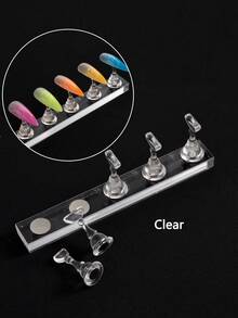 5pcs/Pack Magnetic Nail Art Practice Base & Display Board, Reusable For Nail Tips, Ideal For Beginner Training And Nail Salon Display, Sturdy Practice Stand - Multicolor - View 6