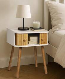 Boho Nightstand, Mid-Century Modern Nightstand, Bedroom Nightstand, Bedside Storage Table, Girls' And Women's Bedside Table, Suitable For Dormitories, Home, Offices - 15,8" x 11,8" x 21,7" - Xem 1