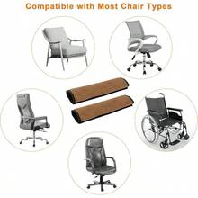 Wheelchair Armrest Pads, 2PCS Sheepskin Fleece Wheelchair Armrest Covers, Non Slip Arm Rest Cover Cushion Pad Wheelchairs Pink - Brown - View 6