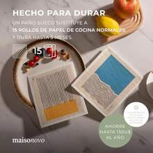 CYPNMaisoNovo Paños De Cocina Suecos - Toallas De Papel Reutilizables. Paños De Cocina Suecos para La Cocina - Paquete De 4 con Diseño Abstracto - Toallas De Papel ReutilizablesFashion - 222311771 - Ver 6