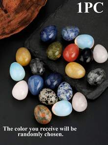 5/10/15/25颗天然减压石，大型抛光矿物蛋形水晶，口袋掌心脉轮蛋形水晶，缓解焦虑冥想平衡精神，复活节装饰（随机） - 彩色 - 查看 9