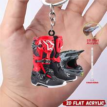 1 chiếc mặt dây chuyền trang trí Giáng sinh hình mũ bảo hiểm xe máy, đồ trang trí treo xe hơi, phụ kiện móc khóa - A - Xem 4
