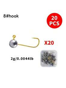 20pcs Lead Sinker Micro Fishing Hooks, Suitable For Soft Bait, Fly Fishing And Ice Fishing, Freshwater And Saltwater - Multicolor - View 9
