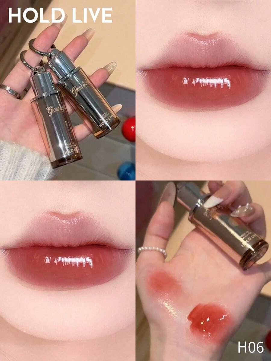 HOLD LIVE Lightweight Floral Tinted Lip Gloss H06, Sophisticated Texture, Berry Red Tone - H06 - View 1