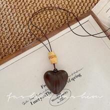 A Vintage Long Irregular Circle Pendant Necklace For Women, , Unique Winter Sweater Chain, High-End Accessories - X2017 Love - View 7