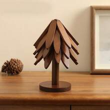 1件创意树形木质隔热垫，竹制餐桌垫，隔热垫，杯垫，适用于热菜、锅、碗、茶壶、保温容器、锅垫、杯垫、沙罐 - 彩色 - 查看 11