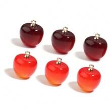 10个/包 亚克力仿真樱桃吊坠，可爱手机挂绳吊坠 耳环 项链 手链 樱桃饰品，情人节可爱樱桃吊坠