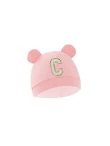 1 buah Topi Bayi Motif 26 Huruf Alfabet, Lembut & Hangat, Cocok untuk Bayi Baru Lahir, Hadiah Luar Biasa untuk Ibu Baru - Berwarna merah muda - View 7