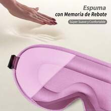 CYPNAntifaz para Dormir 3D - 100% Bloqueo de Luz Máscara de Sueño Transpirable con Copa Contorneada Correa Ajustable Hombre/Mujer - Incluye 10 Tapones para Oídos - Yoga Viajes Ojos SensiblesFashion - Rosa - Ver 5