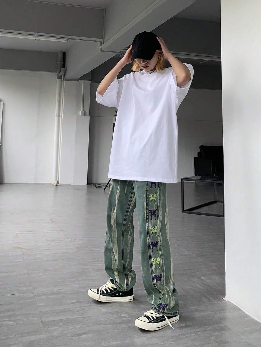 Men Jeans - Green - View 1