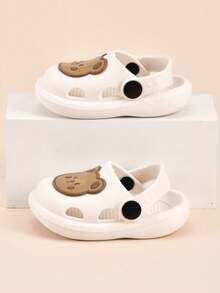 Kids Slippers, Toddler Cute Closed Toe Soft Bottom Non-Slip Indoor Sandals, Girls House Slippers - White - View 7