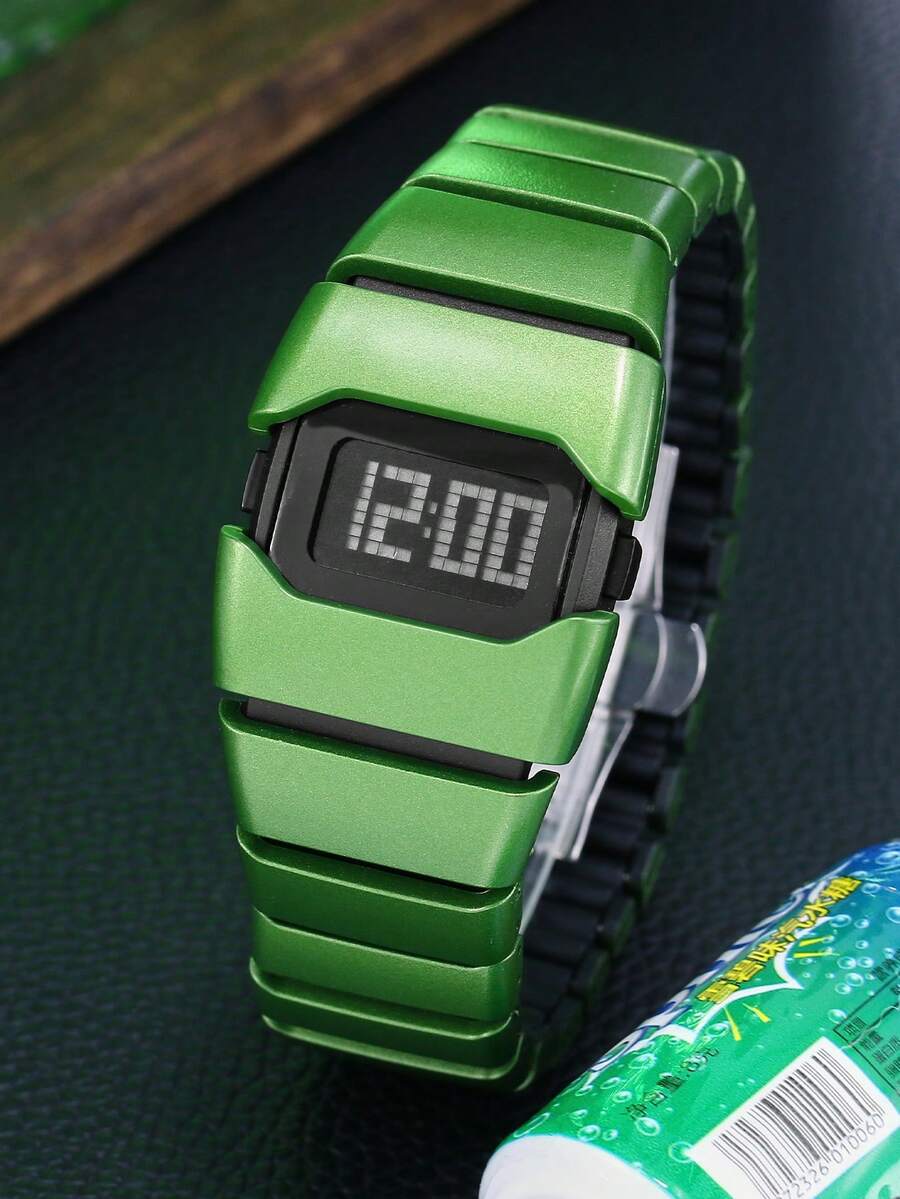 New Retro Y2K Futuristic Style Men's Wrist Watch, Best Gift For Halloween And Christmas - Ombre - View 1