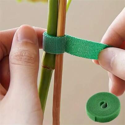 Nylon Plant Ties, Plant Wrap Tape, Home Gardening Plant Shaped Adhesive Tape With Hook & Loop, Bamboo & Rattan Wrapping Accessories