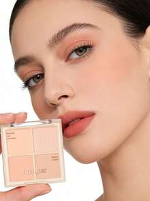 Dasique 4-Color Matte Blush Palette, Highly Pigmented Long-Lasting Luminous Blush Makeup, Fashion Cosmetic Brand For Women, Essential Christmas Gift, Bridal Wedding Makeup, Summer, Valentine's Day, Vacation - #01 Warm Blending - View 3