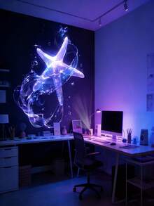 Marine Life LED Projection Lights, Dreamy USB Night Lights, Outdoor Festival Decorative Lights, Large Whale, Jellyfish, Starfish Patterns, Suitable For Indoor Use, 360° Adjustable Projection On Bedroom Walls And Ceilings, Festival Party Atmosphere Lights, Birthday Gifts, Valentine's Day Gifts - Black - View 5