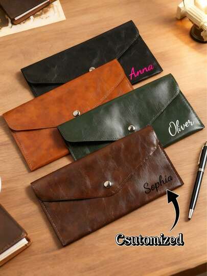 Anpassningsbar multifunktionell plånbok/korthållare med anpassningsbar text. Stor kapacitet, multifunktionell, bärbar plånbok och korthållare, unisex, lämplig för vardagsbruk, resor, shopping, affärstillfällen, företagsfester och andra exklusiva evenemang. En perfekt fars dag-present, herrpresent, pappas födelsedagspresent, personlig present och ett idealiskt val för alla hjärtans dag, fars dag och andra högtider.