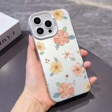 Funda de Teléfono con Patrón de Estampado Floral Plateado Integrado Compatible con iPhone 11 12 13 14 15 15 Pro 15 Plus 15 Pro Max 7 Plus 8 Plus XS Max XR 11 Pro 12 Pro 13 Pro 14 Pro 11 Pro Max 12 Pro Max 13 Pro Max 14 Pro Max 14 Plus 16 Pro 16 Plus 16 Pro Max - Colores mixtos - Ver 3