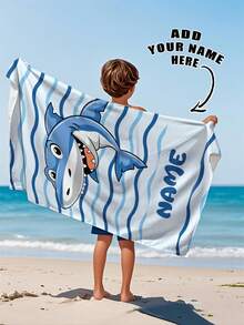 1pc Customized Bath Towel, Beach Towel, Kids Towel, Pool Towel, Bathroom Towel, Vacation Gift, Beach Towel, Outdoor Travel, Beach Essential, Beach, Pool, Bathroom, Swimming Hall, Carry-On, Personalized Bath Towel, Personalized Beach Towel, Pool Towel, Bath Towel, Girls Beach Towel, Boys Beach Towel, Vacation Gift, Beach Towel, Wedding Couple Commemorative Gift, Valentine's Day/Birthday Gift, Friend/Couple/Family/Pet - Multicolor - View 3