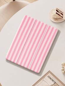 1pc Pink Stripes Tablet Case & Kindle E-Book Case Compatible With IPad 10th Generation, IPad 11/Air 4th/Air 7th/9.7 Inches, Compatible With Samsung Galaxy Tab A9 Plus, Kindle (11th Generation-2024 Release)(6 Inch), Kindle Paperwhite 12th Gen 2024, Great Holiday Gift, Stylish And Simple Pattern. - Pink - View 2