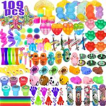 Fidget Toys Set, 109 Pack Party Favors ,School Classroom Rewards,Birthday Party,Stuffer Gifts Bulk Toy Carnival - Multicolor - View 1