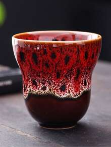 1个190毫升花生形陶瓷浓缩拿铁杯，创意个性化迷你家用水杯，男女皆宜的高端办公杯，派对毕业杯，个人办公杯，迷你水杯 - 彩色 - 查看 14