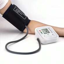 Digital LCD Blood Pressure Monitor For Arm, Cuff Blood Pressure Monitor, Maumanometer, Mexican Speech Function, Portable Electronic Sphygmomanometer For Smart Users, Automatic: One-Click Measurement, No Inflatable Or Manual Auscultation, Reads Measurements Aloud (Systolic And Diastolic, Heart Rate), Easy To View, Indicates Abnormal Heartbeats, Supports Different Users, Backlit Screen Design, Large Print For Nighttime Viewing, Designed For Daily Family Monitoring. Includes Free Sport Fat Burning Patch - White - View 6