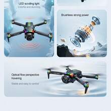 CASRRA This Professional Drone Model K21 Is Equipped With A Camera And Comes With A 12.5-Centimeter Large Screen Remote Control. It Features A Camera, Dazzling Body Lights, Brushless Motor, All-Round Obstacle Avoidance Function, 720P Camera, Screen Remote Control, Large-Capacity Battery, Gift Box, Battery Charging, Data Cable