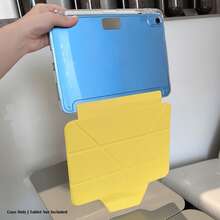 Suitable For HUAWEI MatePad SE 11 "Tablet Protective Case,MatePad Case,Compatible With MatePad 11.5 "Tablet Case,Magnetic Buckle Closure, Multi Angle And Multi Fold Bracket, Built-In Pen Slot, High Transparency Acrylic Back Shell, Anti Bending And Scratch, Sleep Wake-Up, Casual/Simple/Yellow Tablet Protective Cover, - Yellow - View 6