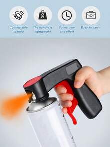 Spray Can Trigger Handle – Labor-Saving Ergonomic Grip, Reusable Aerosol Converter For Paint, Adhesive & Lubricant Cans, Tool-Free Installation, Universal Fit For 3.2–3.4cm Diameter Cans