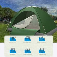 Automatic Camping Tent, Suitable For Outdoor Beach Travel, Camping Tent, Quick Setup Tent, Thickened Sunscreen Tent, Portable Quick-Open Tent, 2-Person Portable Folding Tent, Suitable For Camping, Backpacking, Hiking And Mountaineering, 2-Person Outdoor Shelter, Easy To Set Up, Lightweight And Durable, Multipurpose Outdoor Camping Tent, Ideal Gift For Outdoor Enthusiasts. - Multicolor - View 5