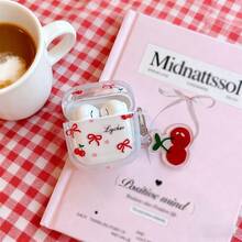 1 Stück Kopfhörerhülle mit Kirschblüten-Schleife, kompatibel mit iPhone-Kopfhörern, AirPods 1/2/AirPods 4/Neue Schutzhülle für kabellose Kopfhörer, kompatibel mit AirPods 3/Pro/Pro 2, Geschenkidee für Freund/Freundin - Verschiedenfarbig - Übersicht 3